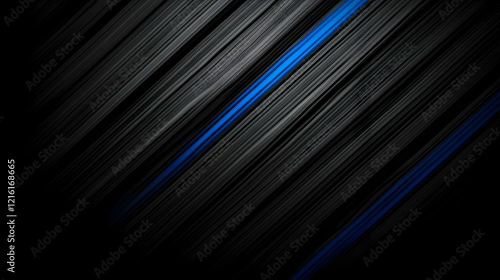 Poster abstract background with diagonal blue and gray lines creates a dynamic visual.