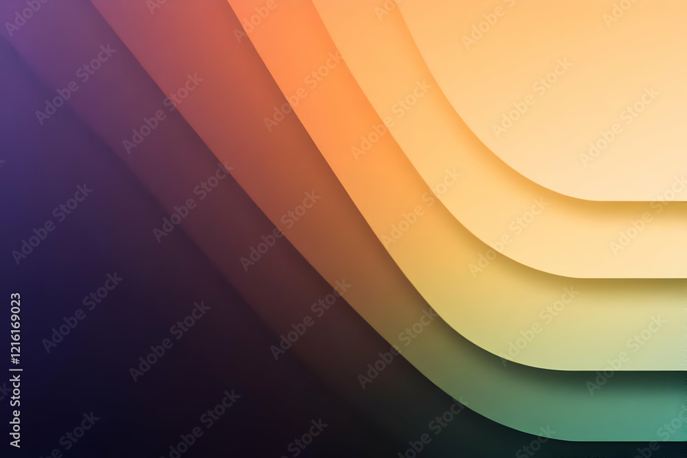 Aufkleber abstract background with smooth colorful layers and rounded corners creates a modern and stylish loo
