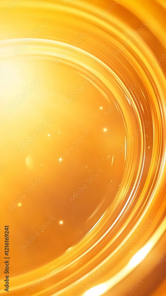Poster abstract golden swirls background creates a visually stunning effect with smooth curves and glowing 