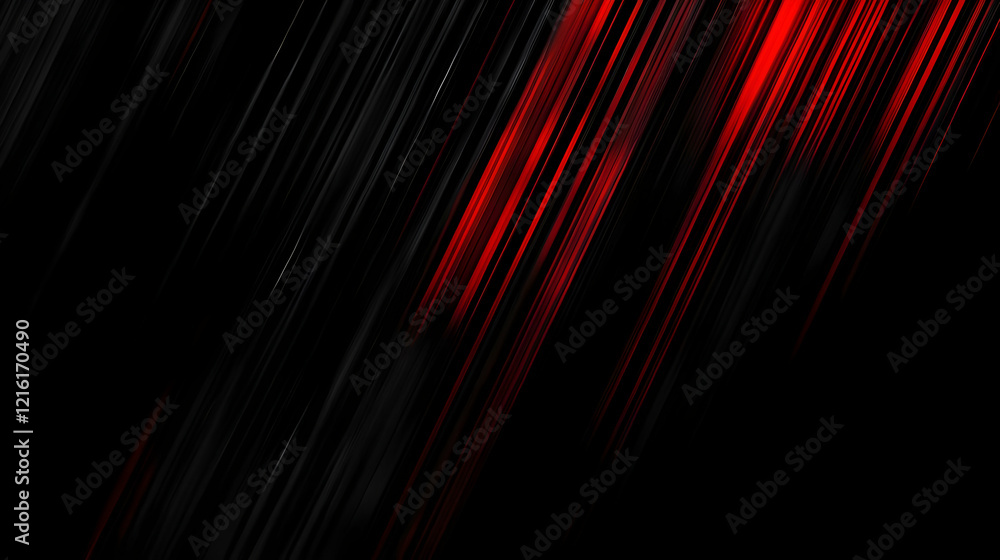 Poster Abstract Background with Red and Black Diagonal Lines Creates Dynamic Visual