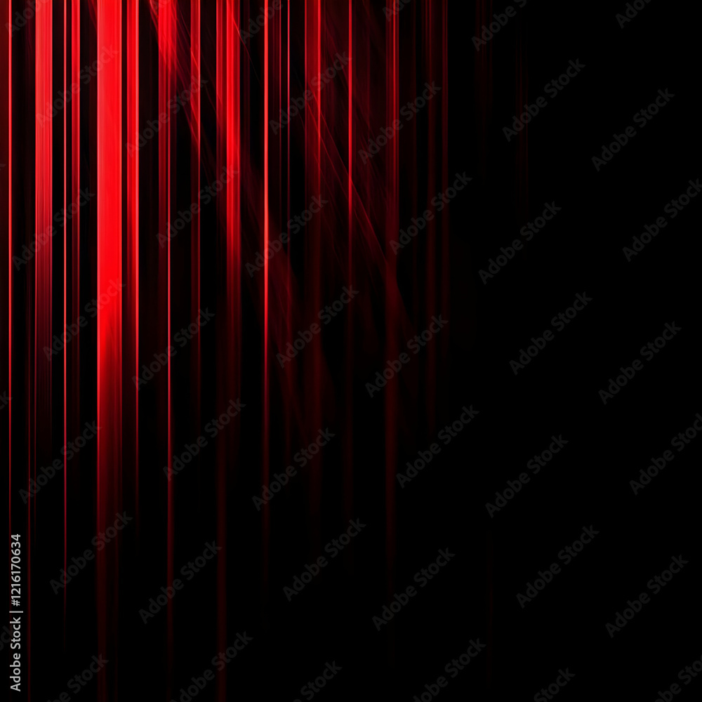 Aufkleber abstract red light trails streaking down a dark background creates a dynamic visual