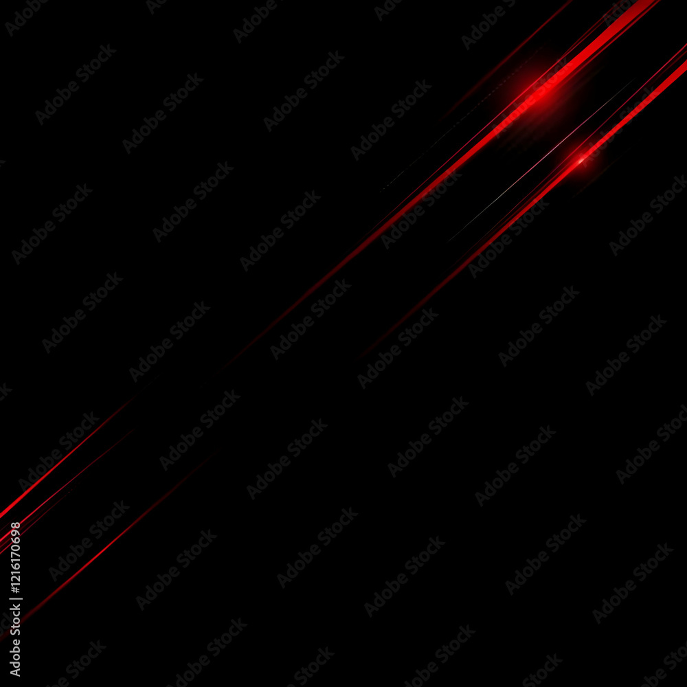 Poster abstract red light trails streak across a dark background dynamically