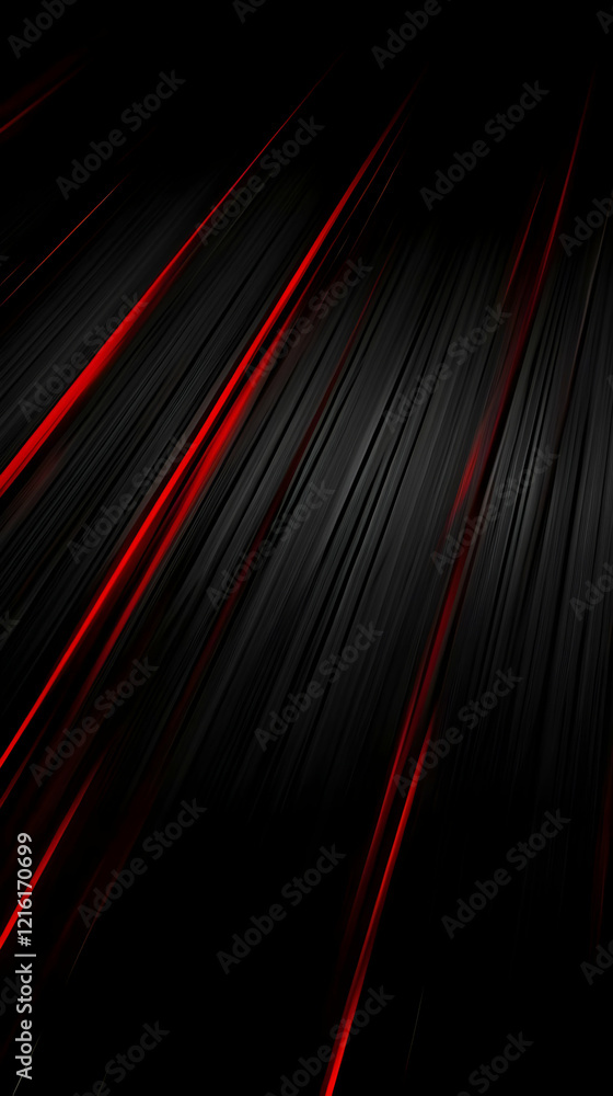 Poster abstract background with red streaks on black creates dynamic visual