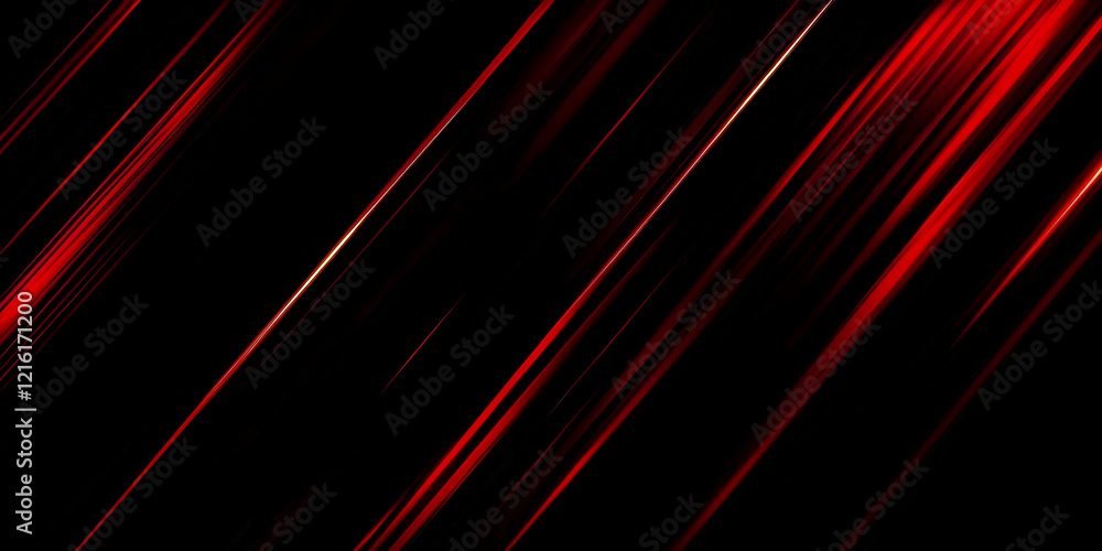 Aufkleber abstract red lines streaking diagonally across a dark background creates a dynamic visual.