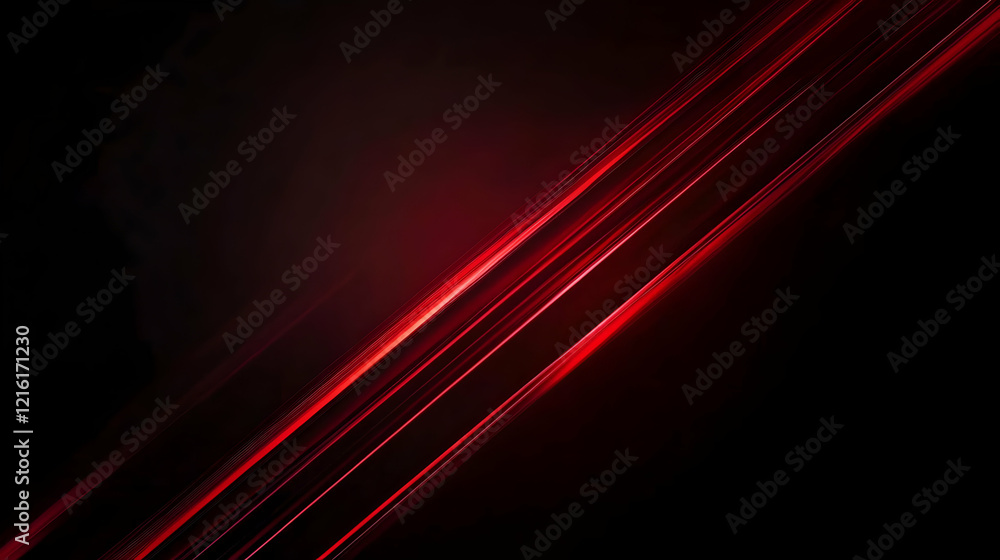 Poster abstract red lines streaking diagonally across a dark background creates a dynamic visual.