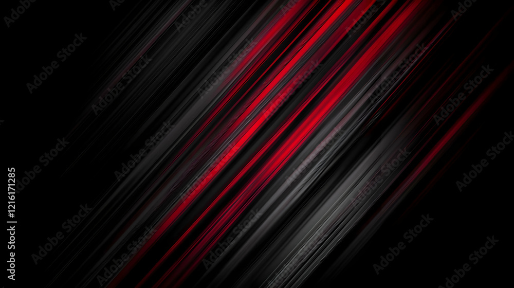 Poster abstract red and black diagonal lines background blends smoothly and dynamically.