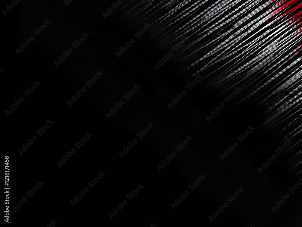 Poster abstract background creates dynamic diagonal lines in black and white with a touch of red