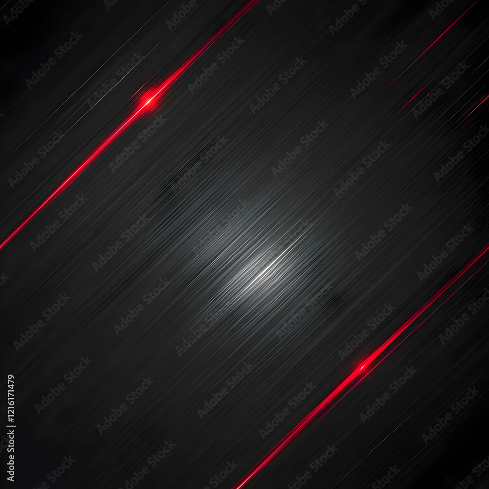 Poster abstract black background with red glowing lines creates a dynamic visual
