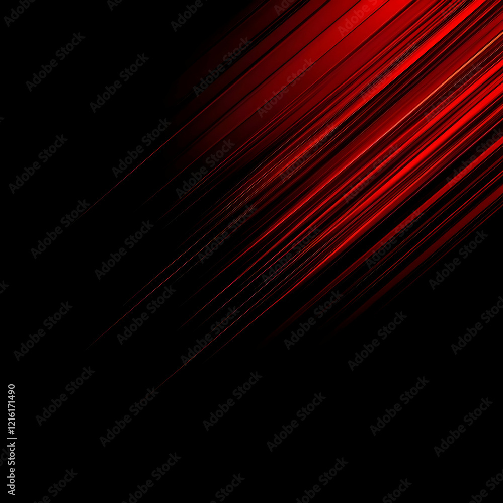 Poster abstract red lines streaking across a dark background