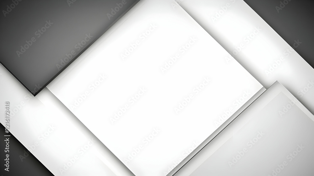 Poster abstract background with overlapping geometric shapes in grayscale creates a modern and minimalist d