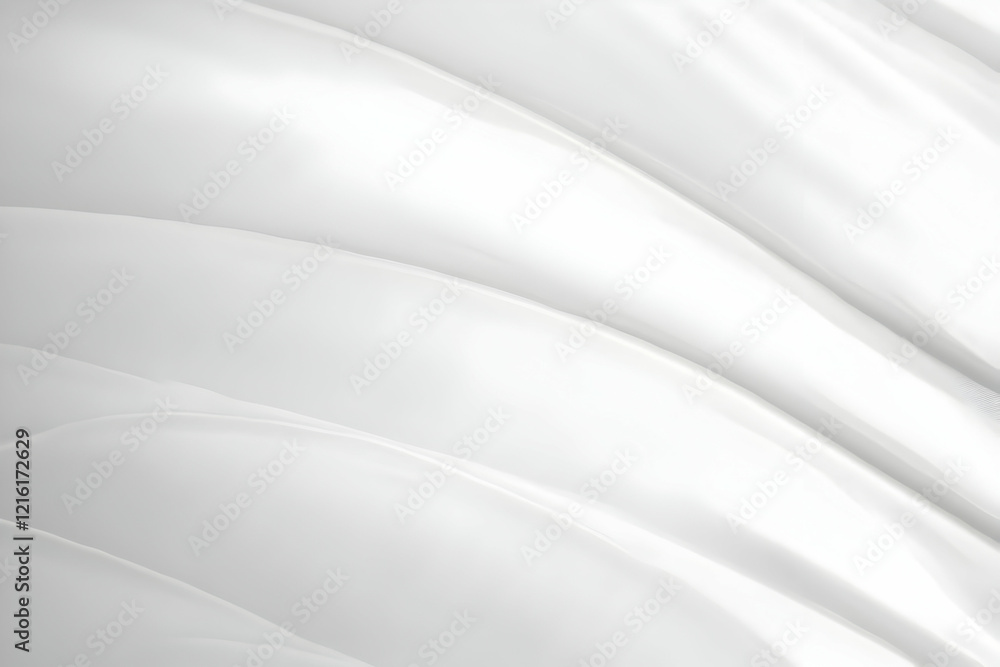 Poster smooth white fabric folds create an elegant and flowing abstract background, perfect for design proj