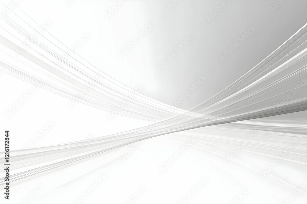 Poster abstract white and gray background creates a smooth and elegant design with flowing lines