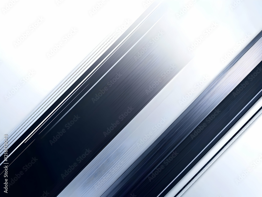 Poster Abstract Background Features Diagonal Blue and White Stripes Dynamically Across the Frame.