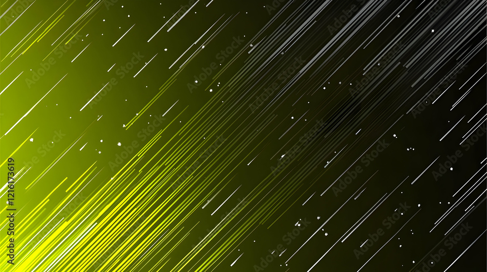 Poster abstract background with diagonal lines, dynamic speed and motion effect on green and black gradient