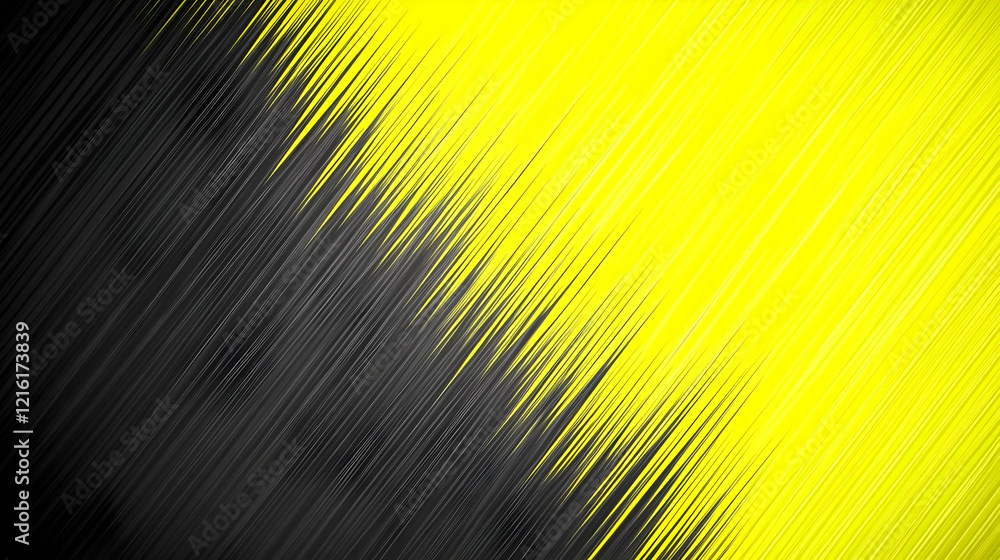 Aufkleber abstract background with diagonal black and yellow lines creates dynamic visual