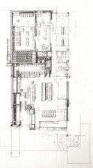 Hand Drawn Architectural Floor Plan Design