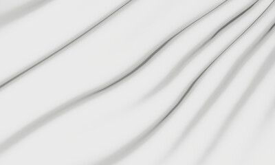 Fototapeta premium White abstract wave background. Rippled cloth