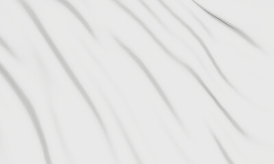 White abstract wave background. Rippled cloth