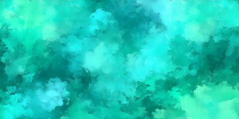 Abstract Turquoise Background Creates a Soft, Dreamy Atmosphere with its Ethereal Brushstrokes