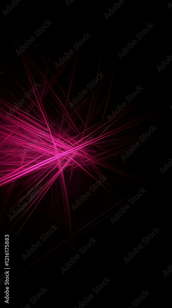 Aufkleber abstract pink light streaks intersect dynamically on a dark background