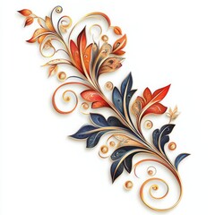 Carp fish and chrysanthemum tattoo by hand drawing.Tattoo art highly detailed in line art style.