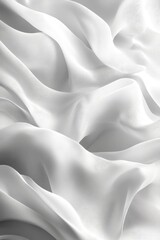 Obraz premium Abstract 3D White Digital Background with Fluid Design, Generative AI