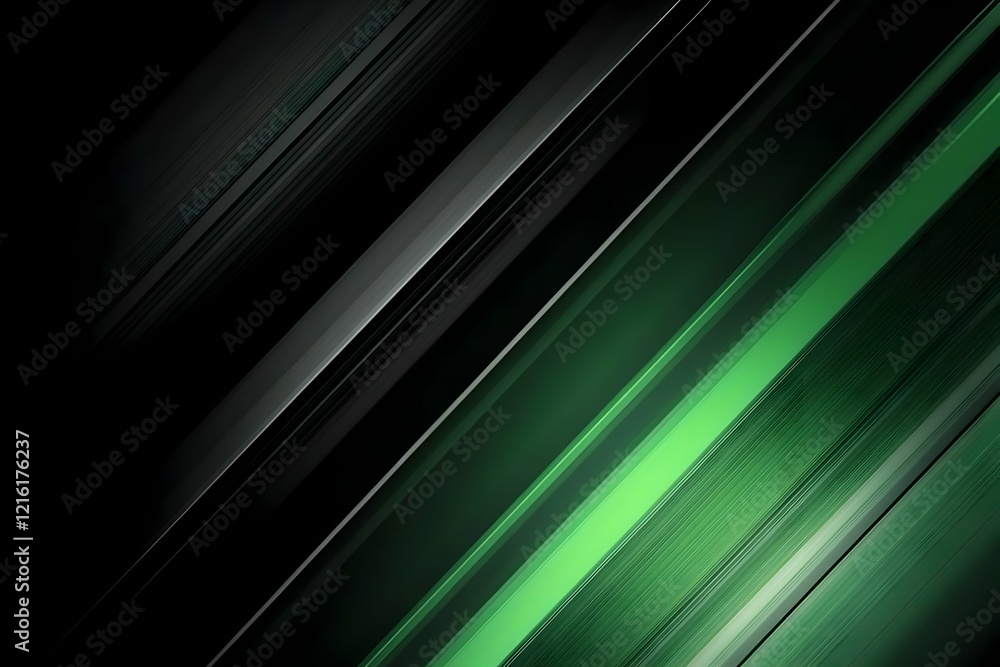 Poster abstract background creates dynamic diagonal green and gray lines with a smooth finish diagonally.