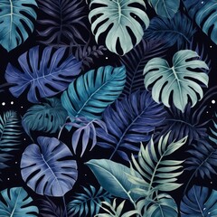 Cosmic Fusion of Tropical Leaves and Celestial Wonders.jpeg