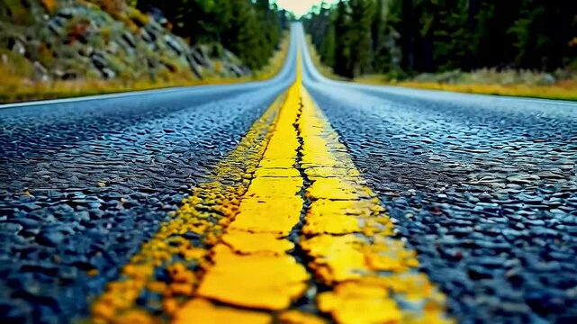 a road with a crack in it