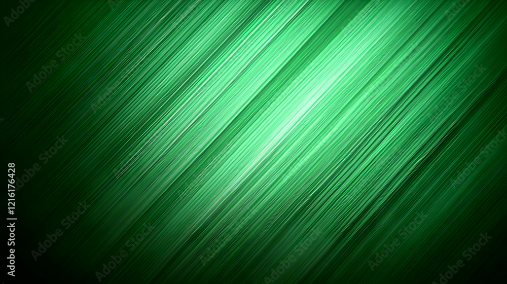 Poster abstract green background with diagonal lines creates a dynamic and vibrant visual effect.