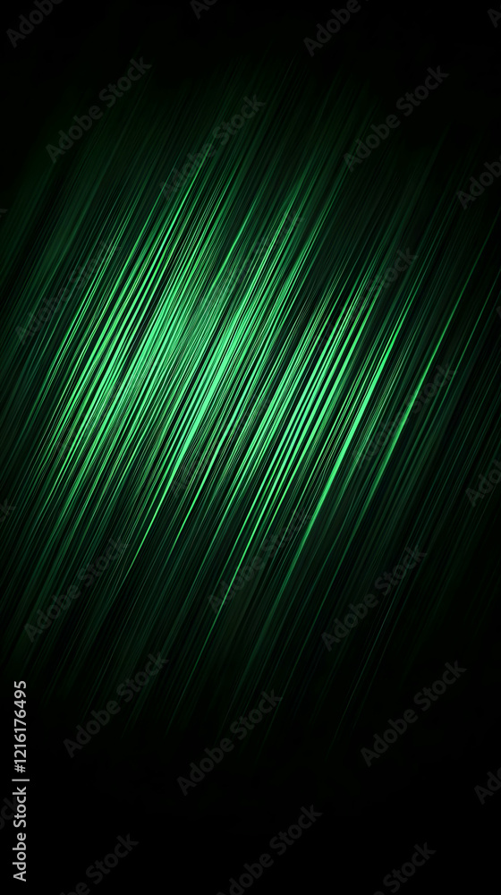 Poster abstract green diagonal lines background with dark vignette