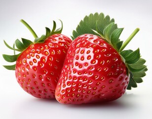 Strawberry isolated on white background juicy