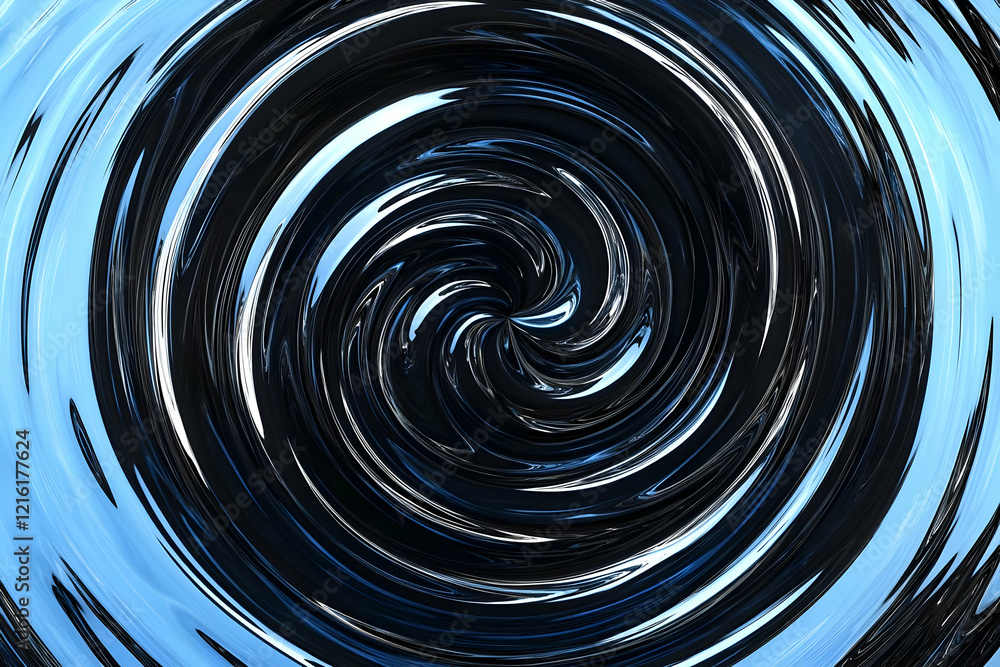 Poster abstract swirl background creates a mesmerizing visual with dynamic blue and black hues