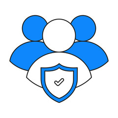 Team Security Icon Representing Group Safety, Organizational Trust, and Secure Collaboration
