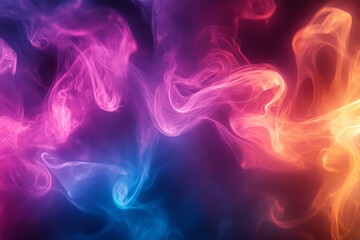 Fototapeta premium Dark Neon Color Digital Background with Smooth Flow, Generative AI
