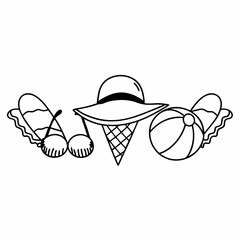 A summer day logo for a t-shirt design