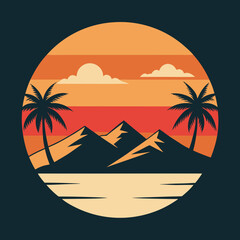 A summer day logo for a t-shirt design