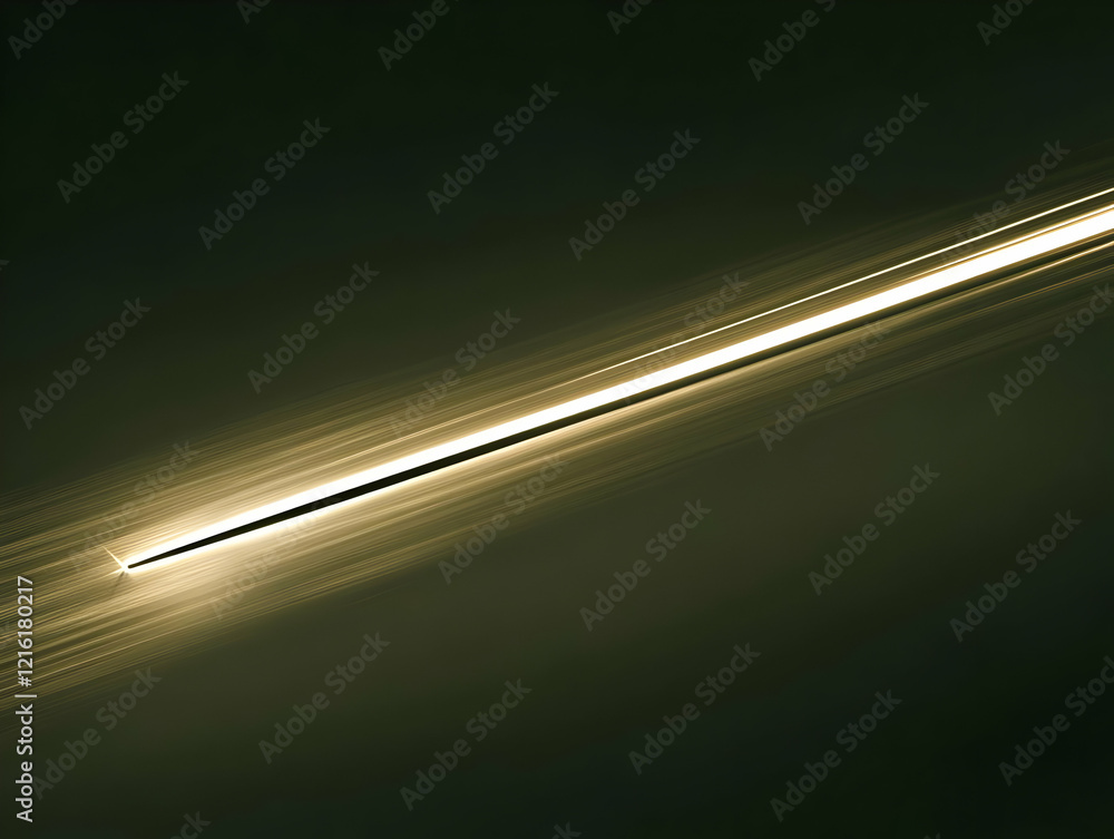 Aufkleber abstract light streaks across a dark green background, creating a dynamic visual.