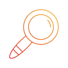 Magnifying Glass gradient icon with white background vector stock illustration