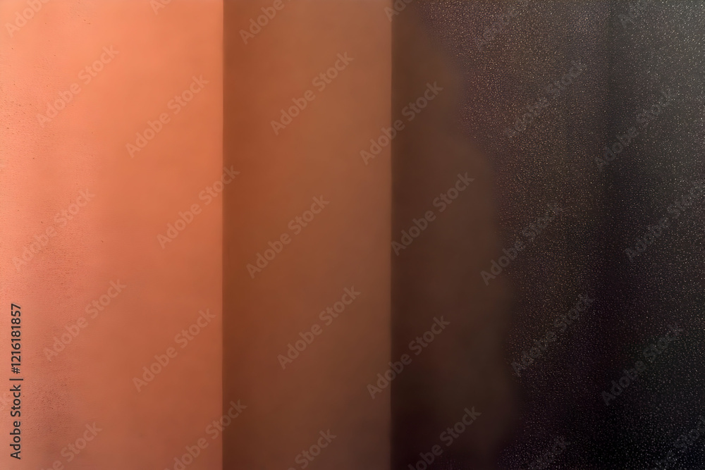 Poster abstract background shows orange and dark brown textures with subtle gradient and granular details