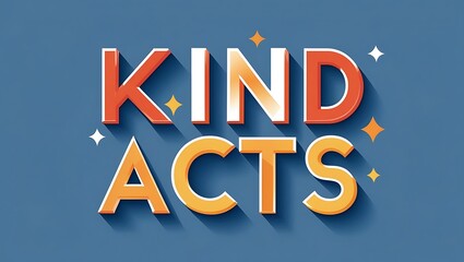 Colorful stylized text promoting kind acts
