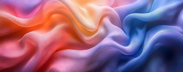 Obraz premium Abstract Colorful Fabric Waves Background Illustration