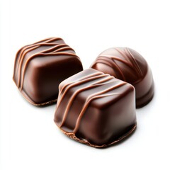 Obraz premium Chocolate candy isolated on white background