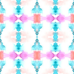 Hand painted abstract watercolor seamless pattern. 