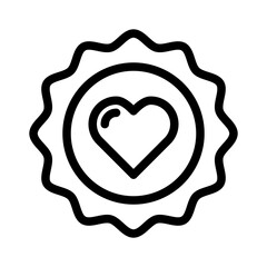 medal love outline icon