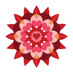 valentine's day mandala vector art illustration