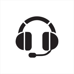 Gaming Headset icon silhouette vector art 
