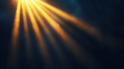 Golden Rays of Light Illuminating the Darkness