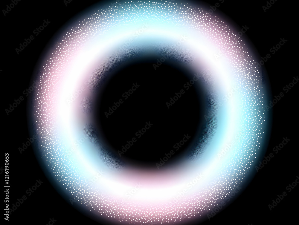 Aufkleber abstract background with glowing circular frame and glitter particles effect