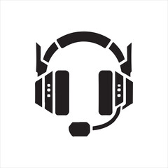 headphones icon on white background 